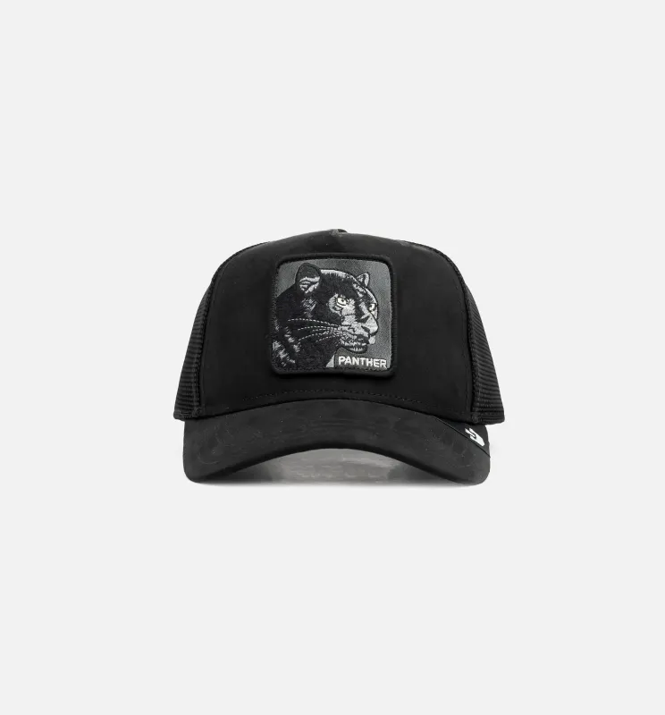 The Panther Suede Trucker Mens Hat - Black made by Goorin Bros