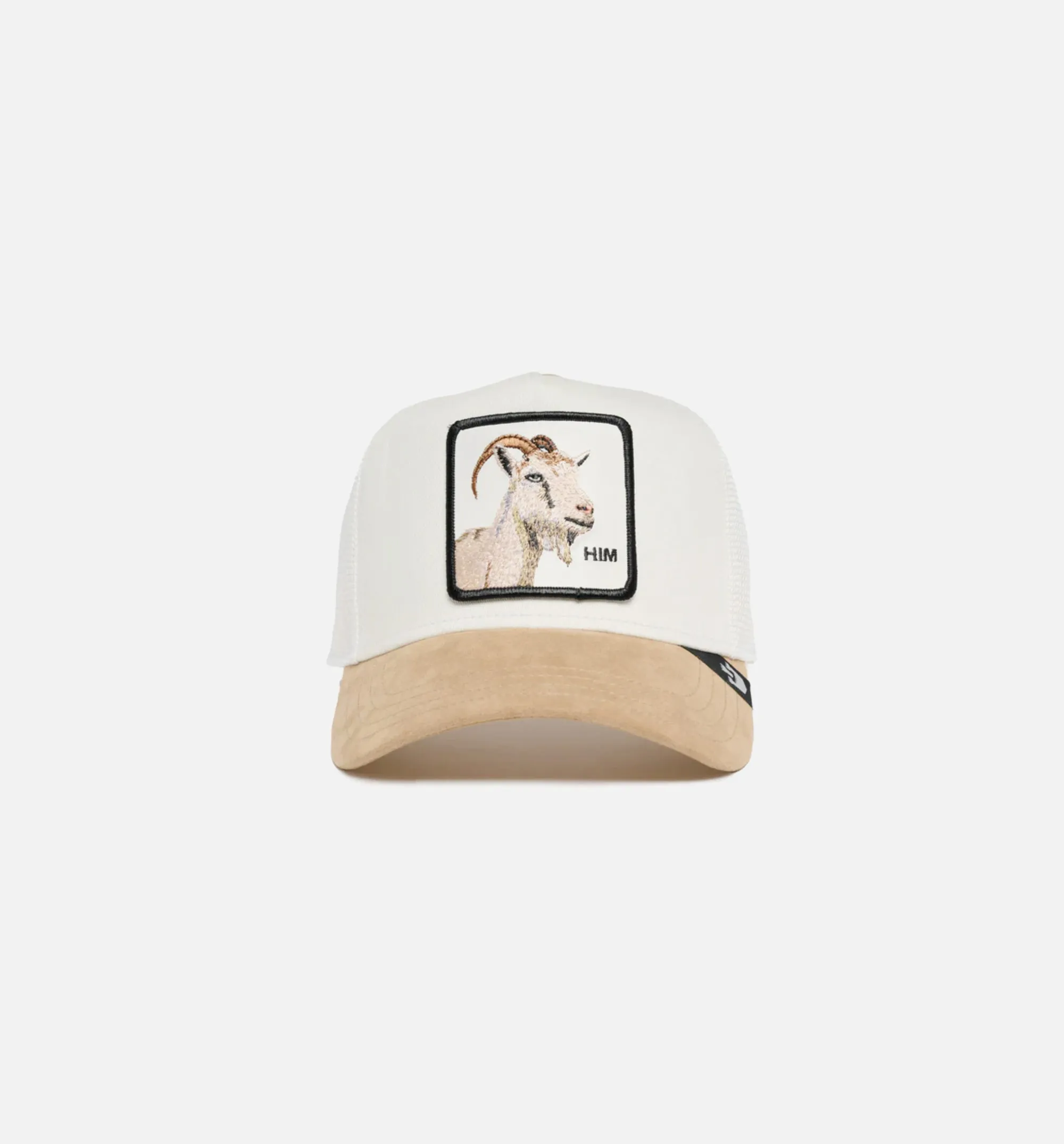 The Goat Suede Trucker Mens Hat - Tan/White sold by Nice Kicks Retail