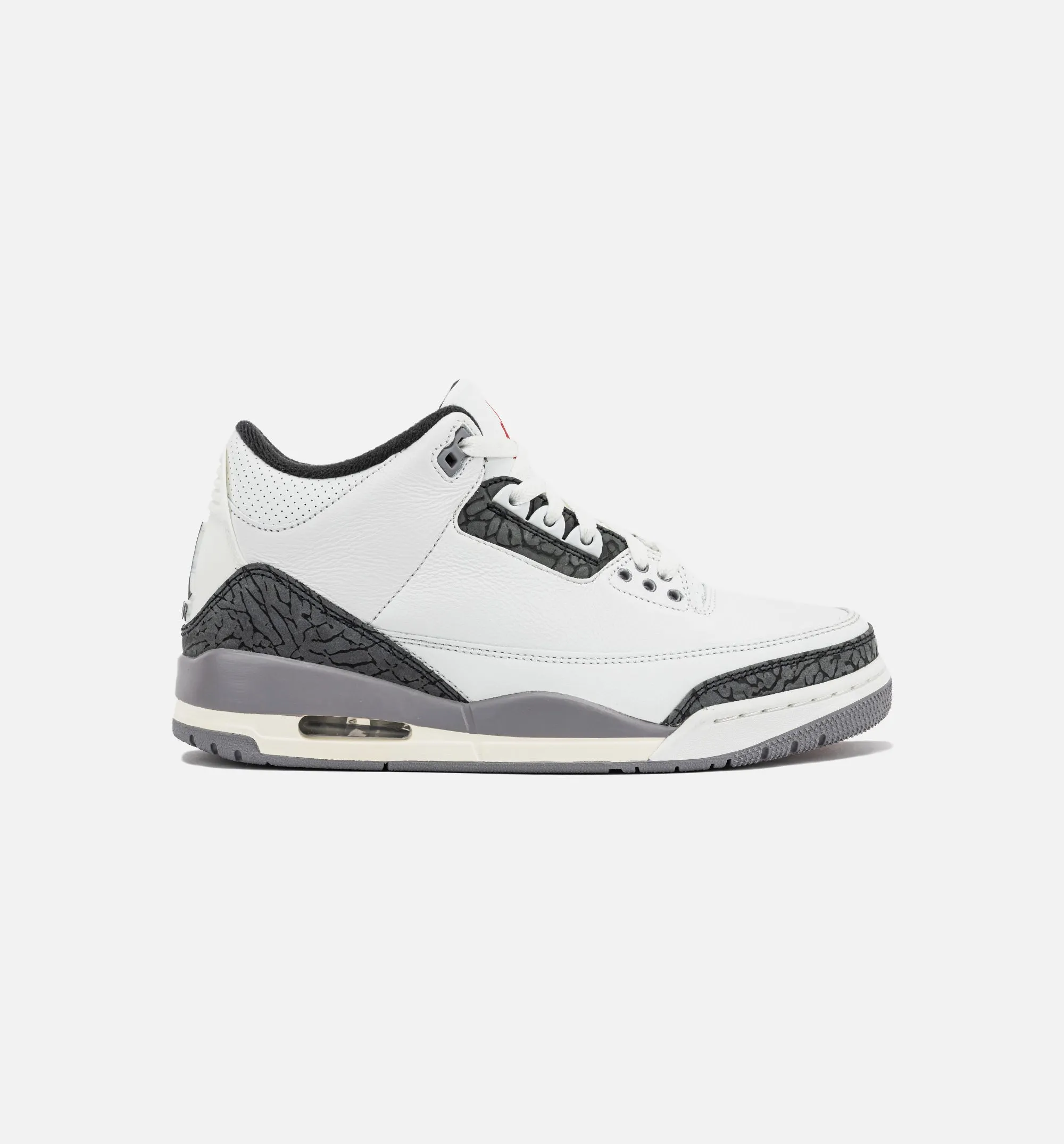 Air Jordan 3 Retro Cement Grey Mens Lifestyle Shoe - Summit White/Fire Red/Cement Grey/Black sold by Nice Kicks Retail