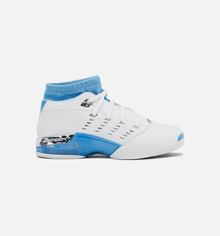 Air Jordan 17 Retro Low University Blue Mens Lifestyle Shoe - White/University Blue/Chrome/Black Limit One Per Customer made by Jordan