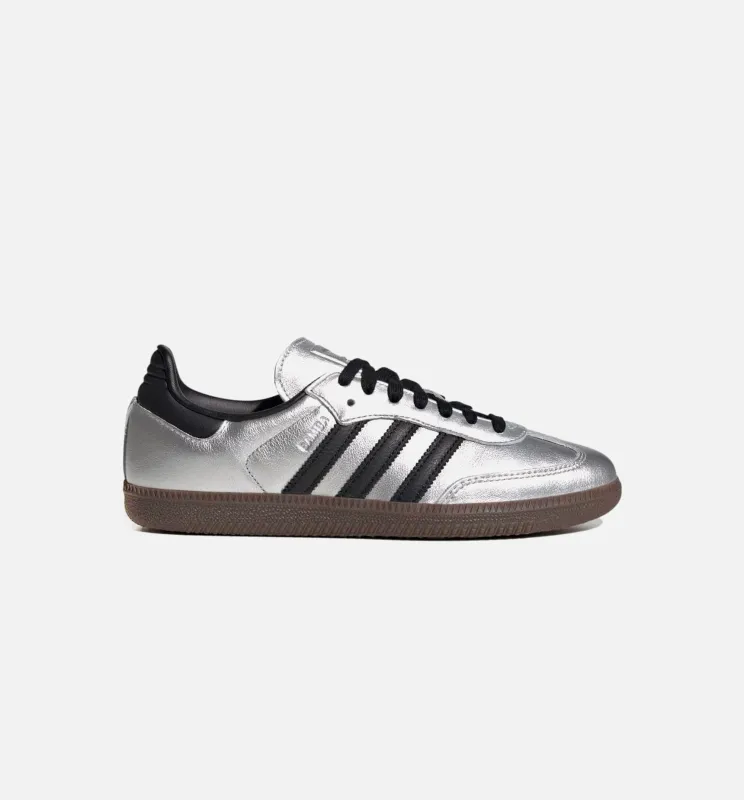 Samba OG LUX Metallic Silver Gum Womens Lifestyle Shoe - Metallic Silver/Gum made by Adidas