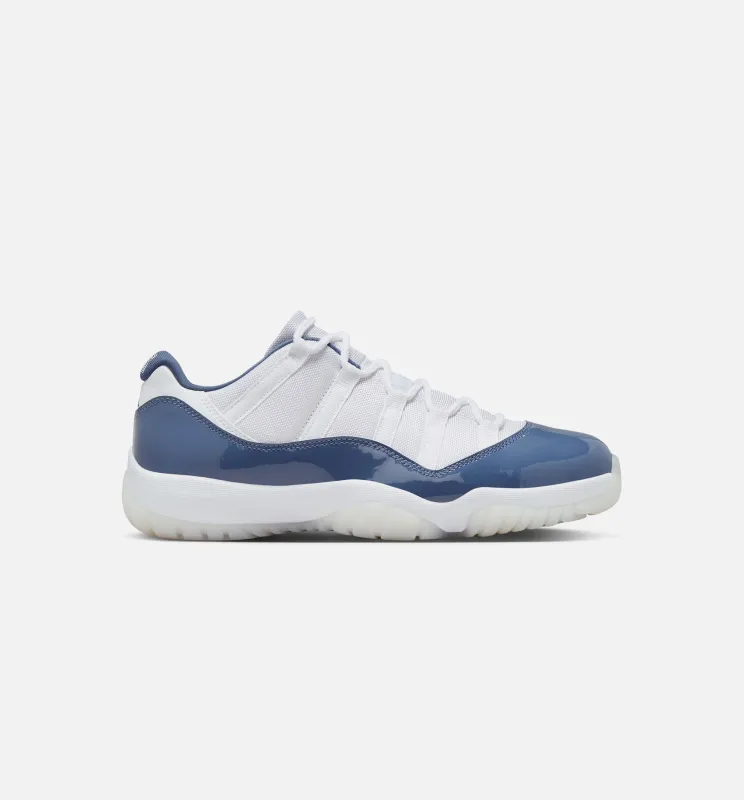 Air Jordan 11 Retro Low Diffused Blue Mens Lifestyle Shoe - White/Midnight Navy/Diffused Blue made by Jordan