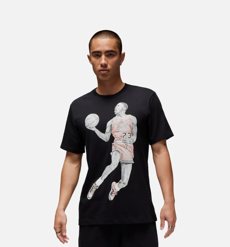J Dot Graphic Mens Short Sleeve Shirt - Black made by Jordan