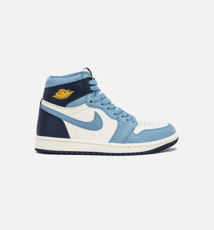 Air Jordan 1 Retro High OG White and Gold Womens Lifestyle Shoe - Blue/Gold sold by Nice Kicks Retail
