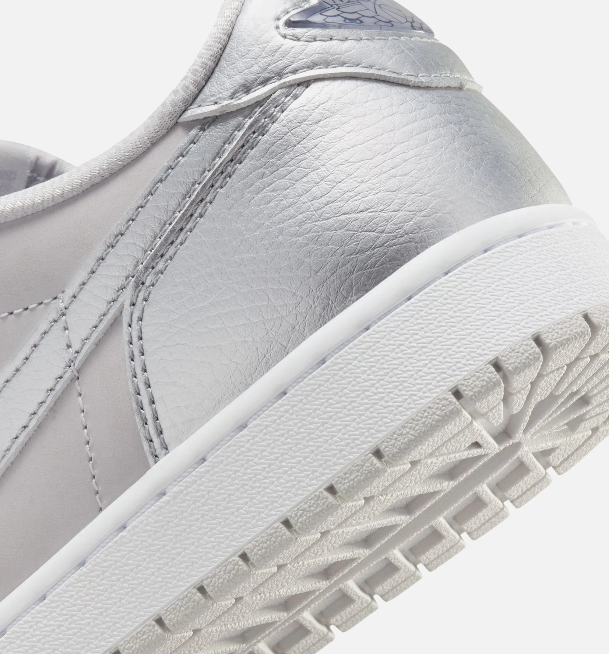 Air Jordan 1 Retro Low OG Silver Mens Lifestyle Shoe - Neutral Grey/Metallic Silver/White sold by Nice Kicks Retail product image thumbnail 3