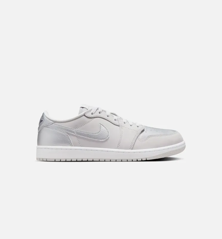 Air Jordan 1 Retro Low OG Silver Mens Lifestyle Shoe - Neutral Grey/Metallic Silver/White made by Jordan