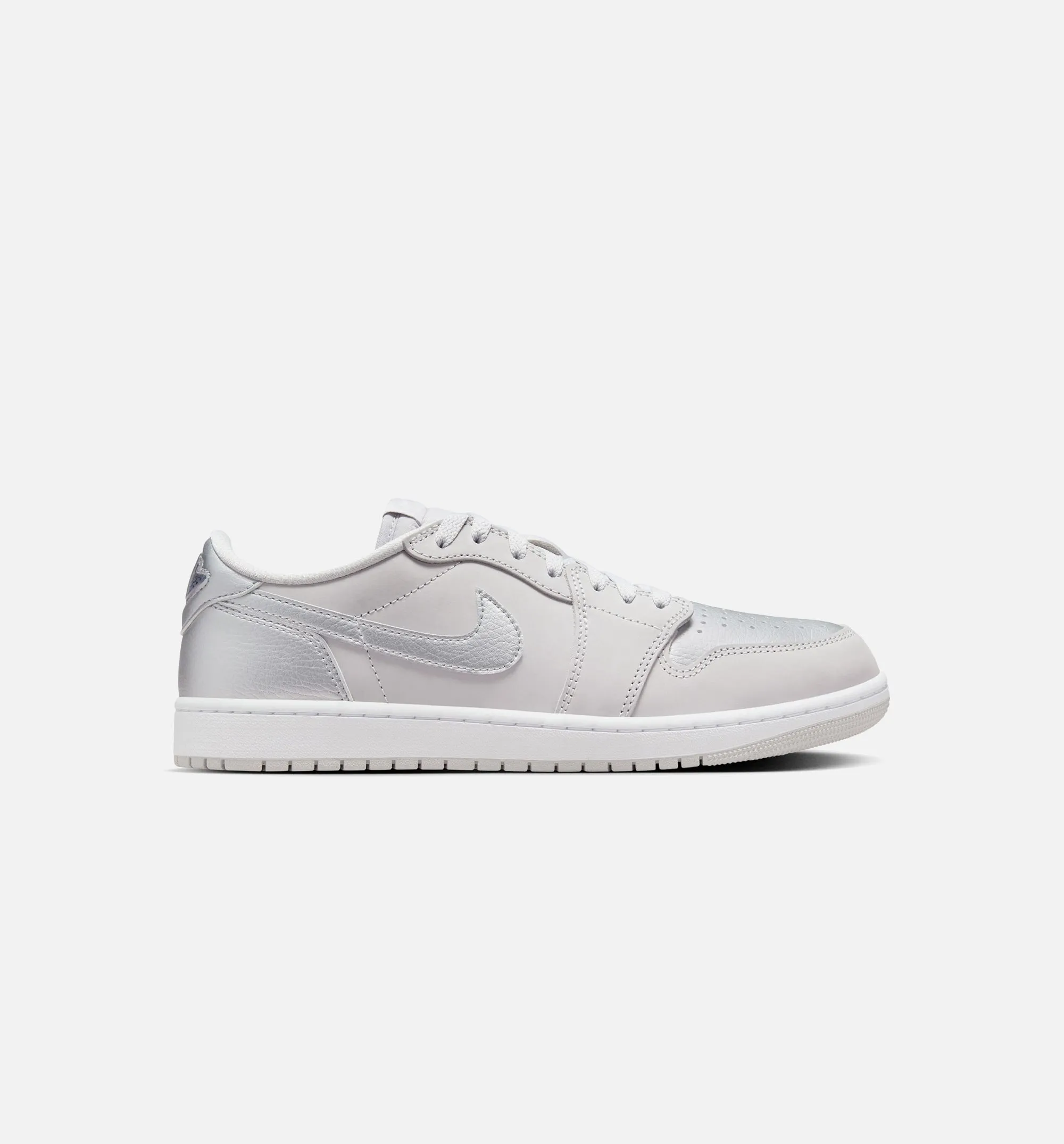 Air Jordan 1 Retro Low OG Silver Mens Lifestyle Shoe - Neutral Grey/Metallic Silver/White sold by Nice Kicks Retail