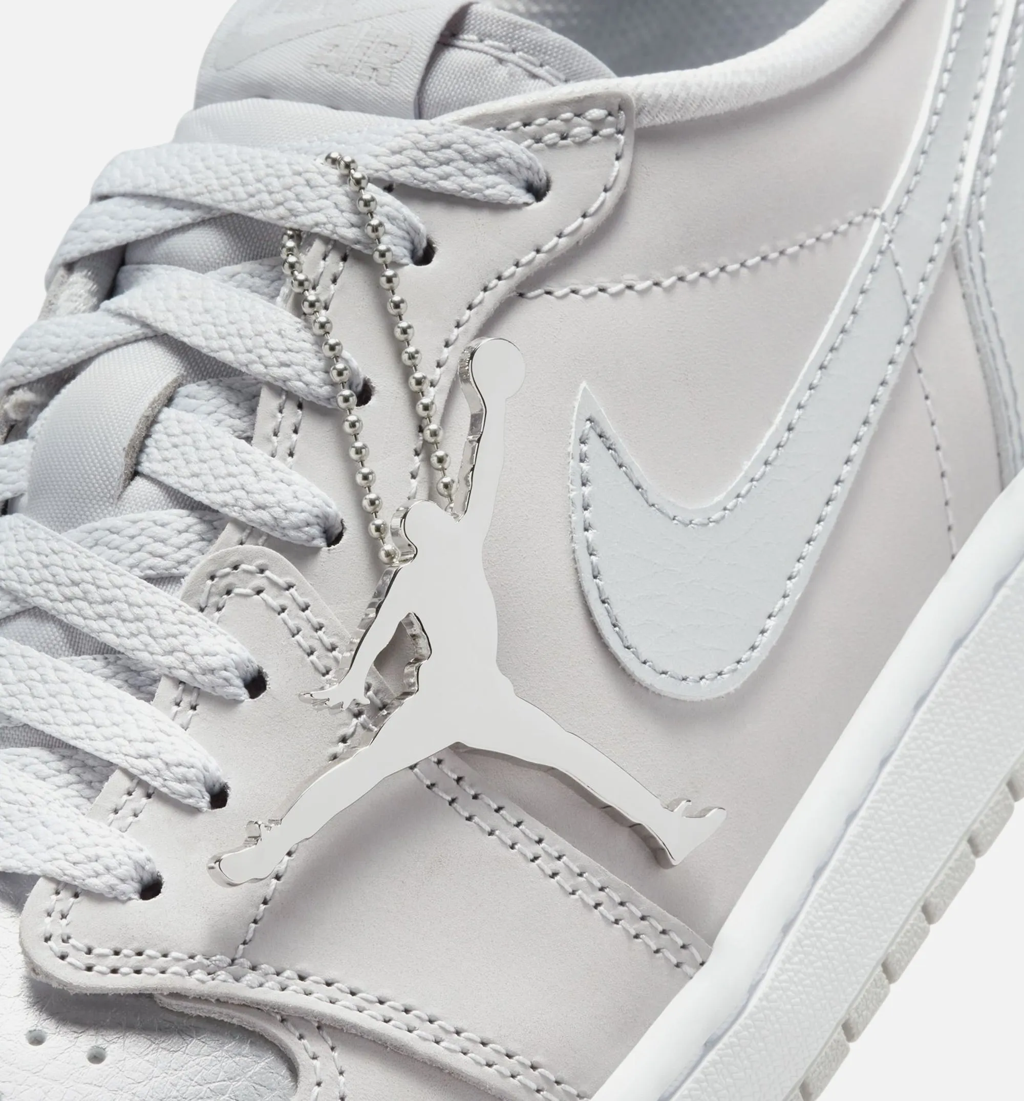 Air Jordan 1 Retro Low OG Silver Mens Lifestyle Shoe - Neutral Grey/Metallic Silver/White sold by Nice Kicks Retail product image thumbnail 2