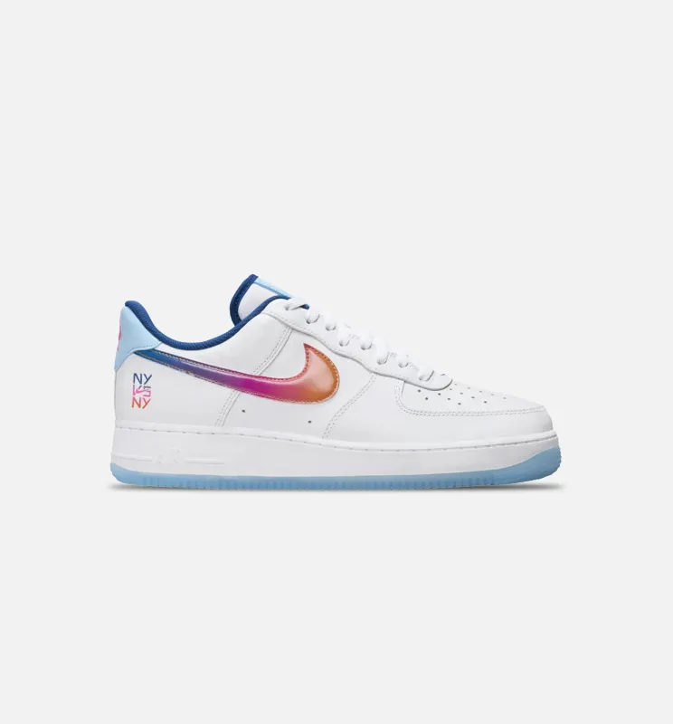 Air Force 1 '07 Mens Lifestyle Shoe - White/Court Blue/Hyper Pink/Bright Mandarin/Aquarius Blue sold by Nice Kicks Retail