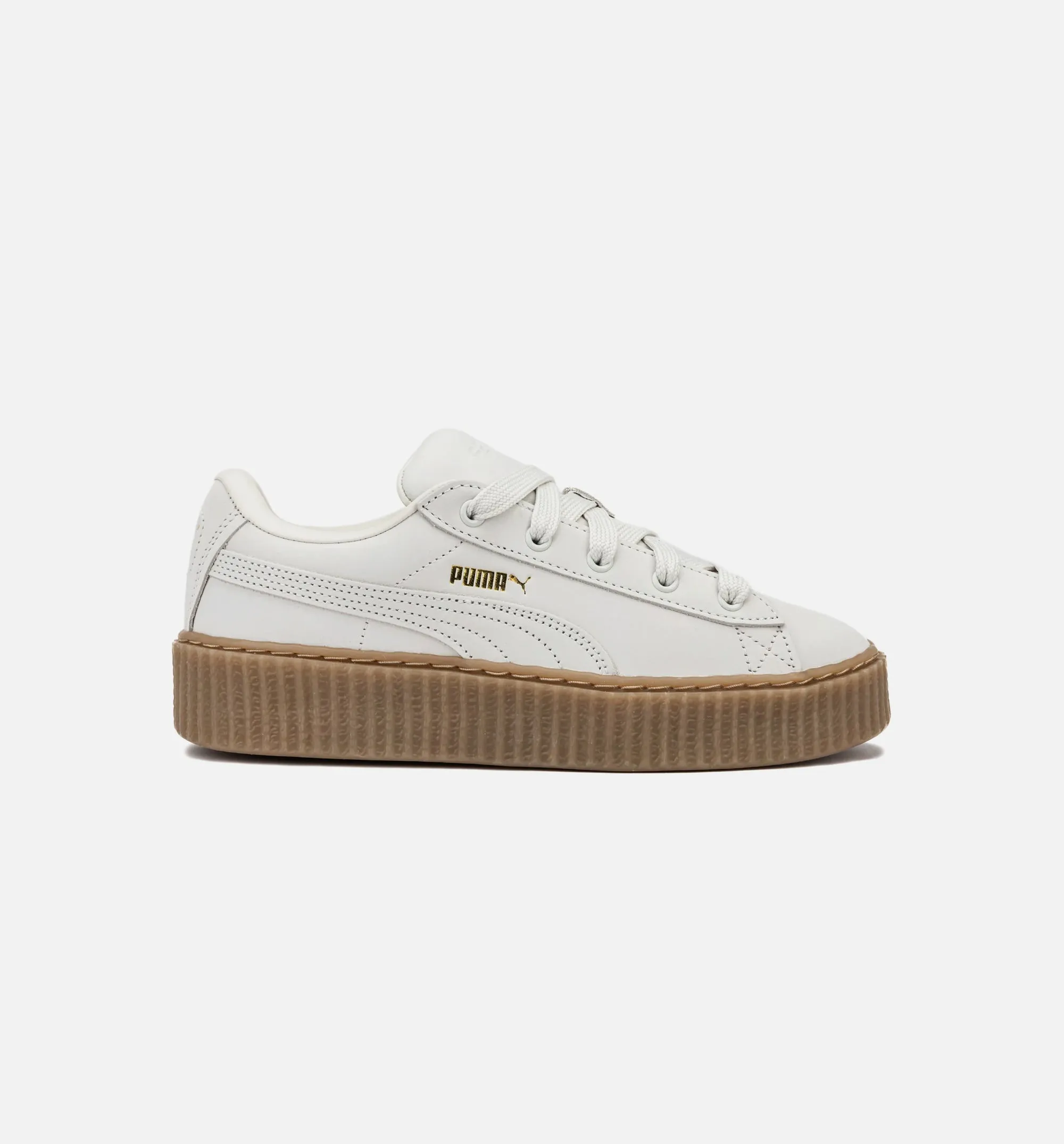 Fenty Creeper Phatty Earth Tone Womens Lifestyle Shoe - Warm White/Gold/Gum sold by Nice Kicks Retail
