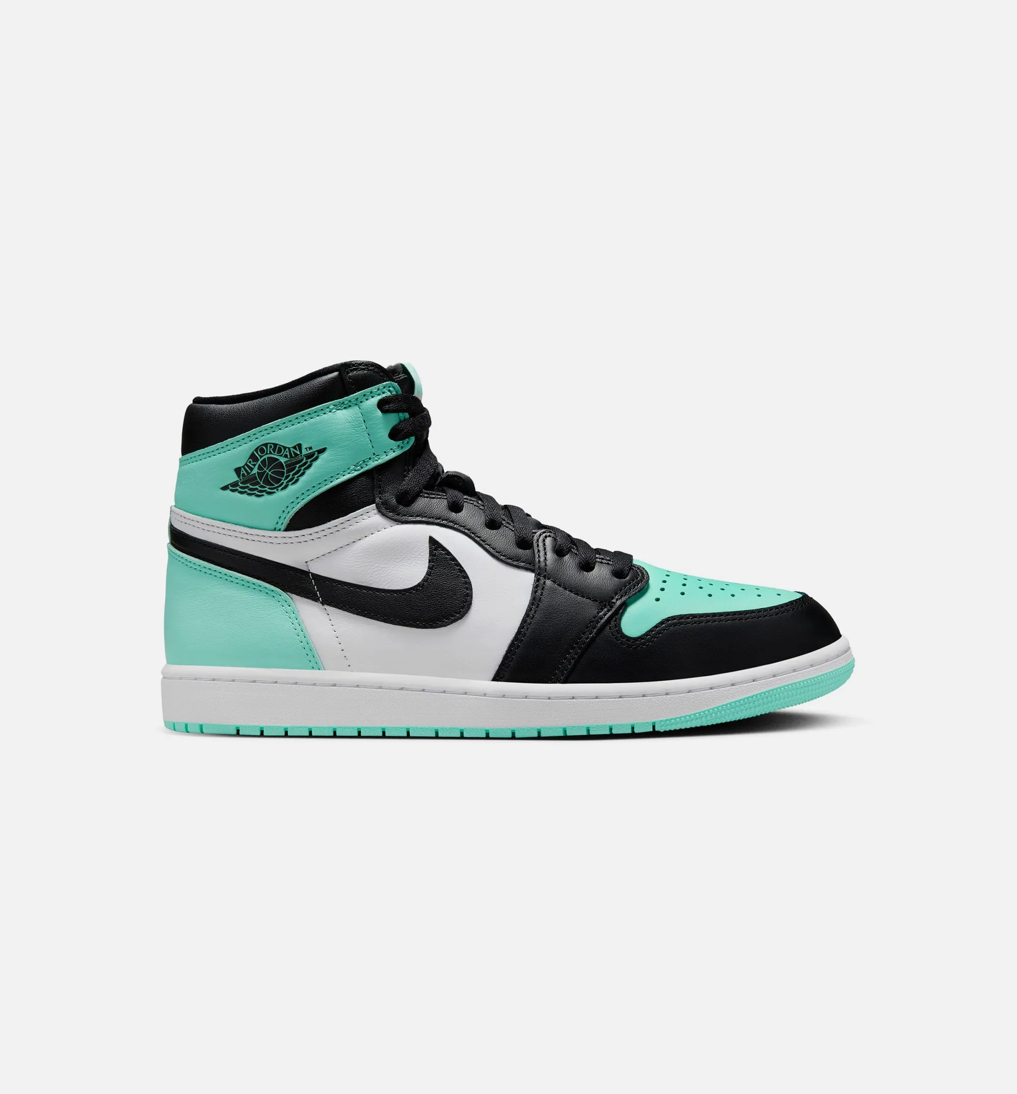 Air Jordan 1 Retro High OG Mens Lifestyle Shoe - White/Black/Green Glow sold by Nice Kicks Retail