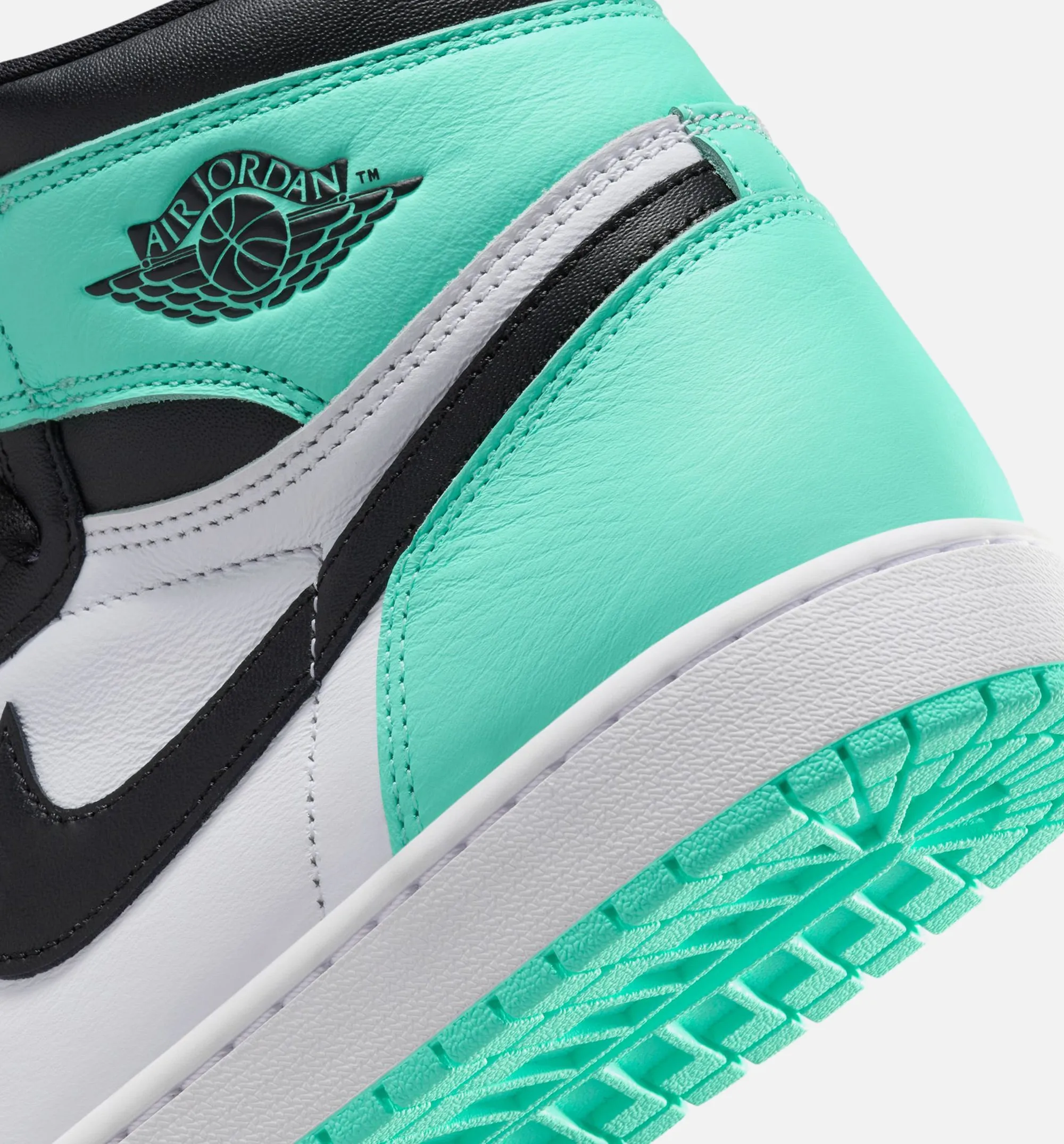 Air Jordan 1 Retro High OG Mens Lifestyle Shoe - White/Black/Green Glow sold by Nice Kicks Retail product image thumbnail 3