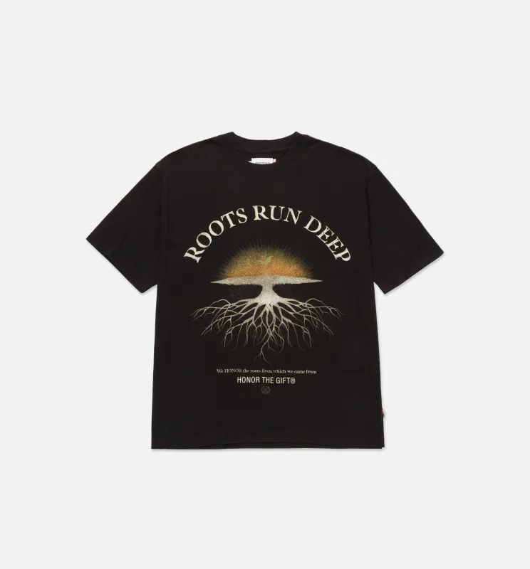 Roots Run Deep Mens Short Sleeve Shirt - Black made by Nice Kicks Retail