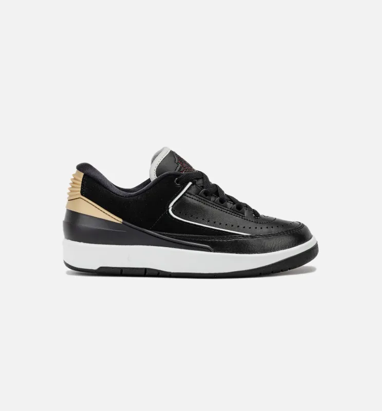 Air Jordan 2 Retro Low Black Varsity Red Womens Lifestyle Shoe - Black/Varsity Red/Metallic Gold/Off White made by Jordan