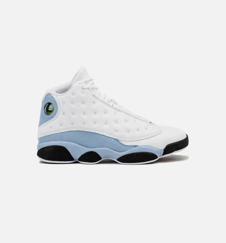 Air Jordan 13 Retro Blue Grey Mens Lifestyle Shoe - White/Blue Grey/Black/Yellow Ochre made by Nice Kicks Retail
