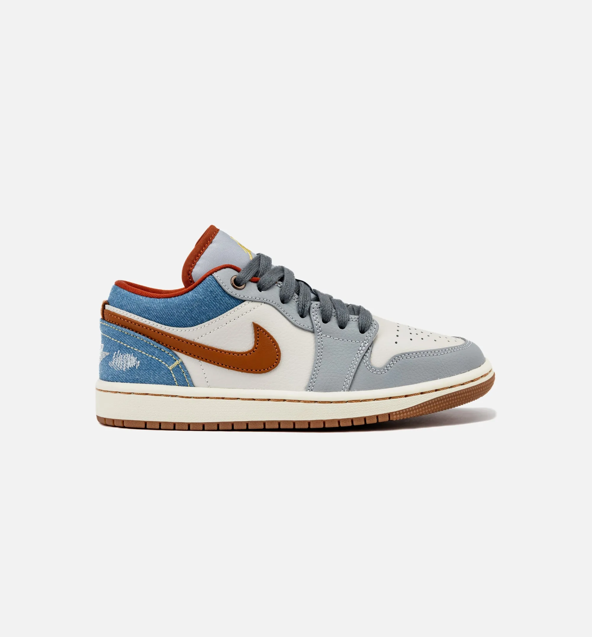 Air Jordan 1 Low Denim Womens Lifestyle Shoe - Phantom/Coconut Milk/Amber Brown sold by Nice Kicks Retail