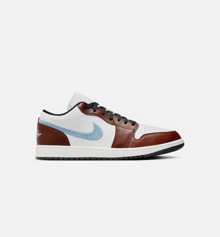 Air Jordan 1 Low SE Mens Lifestyle Shoe - White/Blue Grey/Black/Sail made by Jordan