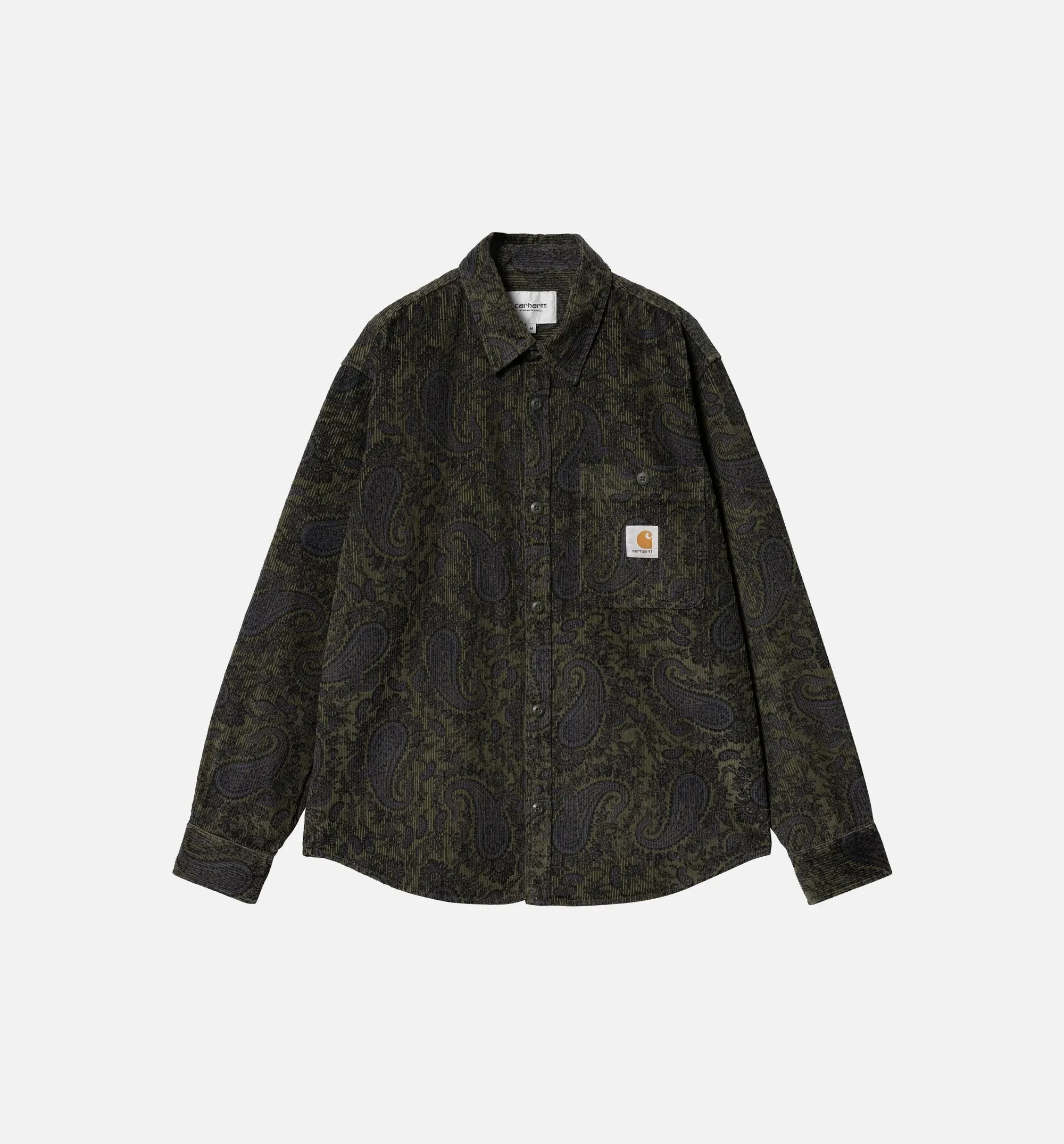 Flint Paisley Mens Long Sleeve Shirt - Black/Green sold by Nice Kicks Retail