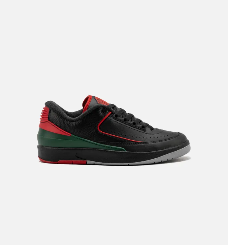 Air Jordan 2 Retro Low Christmas Mens Lifestyle Shoe - Black/Fire Red/Cement Grey made by Jordan