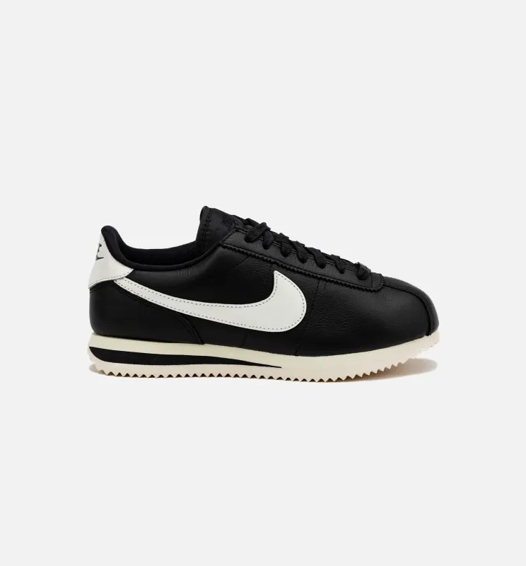 Cortez Premium Black Sail Womens Lifestyle Shoe - Black/Sail made by Nike