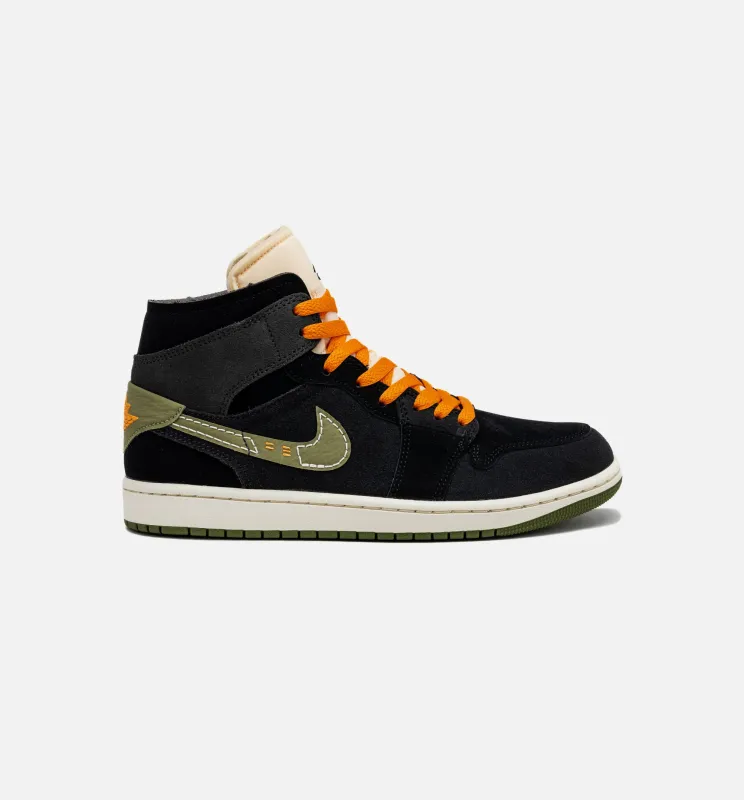 Air Jordan 1 Mid SE Craft Halloween Mens Lifestyle Shoe - Grey made by Jordan