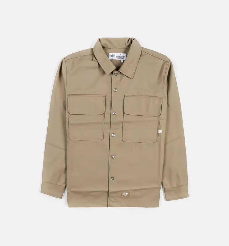 Twill Work Mens Long Sleeve Shirt - Sand made by Dickies