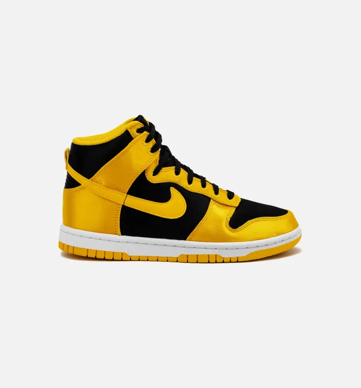 Dunk High Satin Goldenrod Womens Lifestyle Shoe - Black/Varsity Maize/White made by Nike