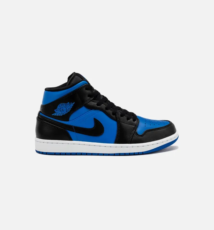 Air Jordan 1 Retro Mid Varsity Royal Mens Lifestyle Shoe - Blue/Black made by Jordan