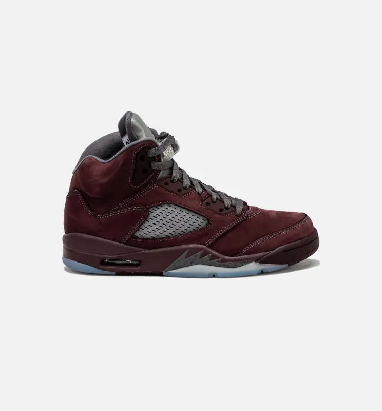 Air Jordan 5 Retro Burgundy Mens Lifestyle Shoe - Burgundy Free Shipping made by Jordan