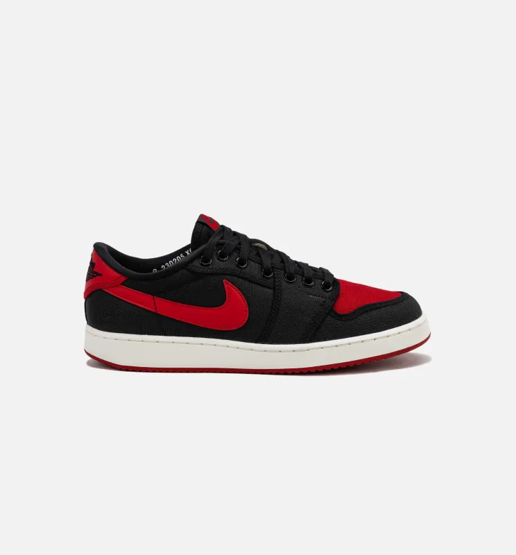 Air Jordan 1 KO Low Bred Mens Lifestyle Shoe - Black/Red made by Jordan