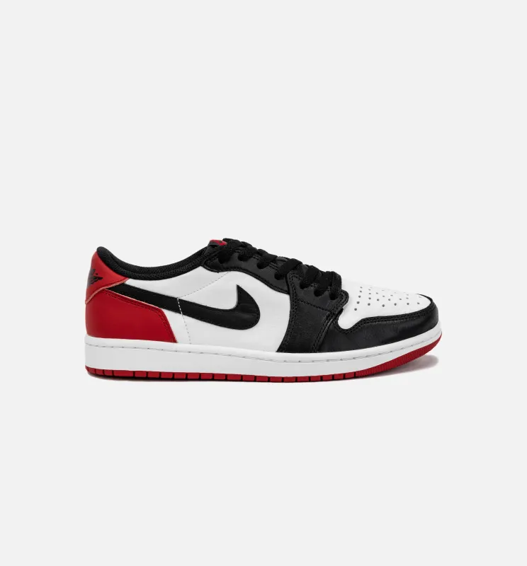 Air Jordan 1 Retro Low OG Black Toe Mens Lifestyle Shoe - Black/Red made by Jordan