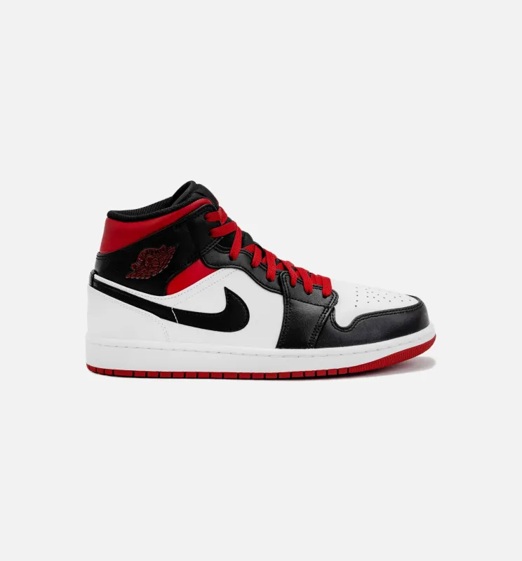 Air Jordan 1 Retro Mid Gym Red Mens Lifestyle Shoe - Black/Red made by Jordan