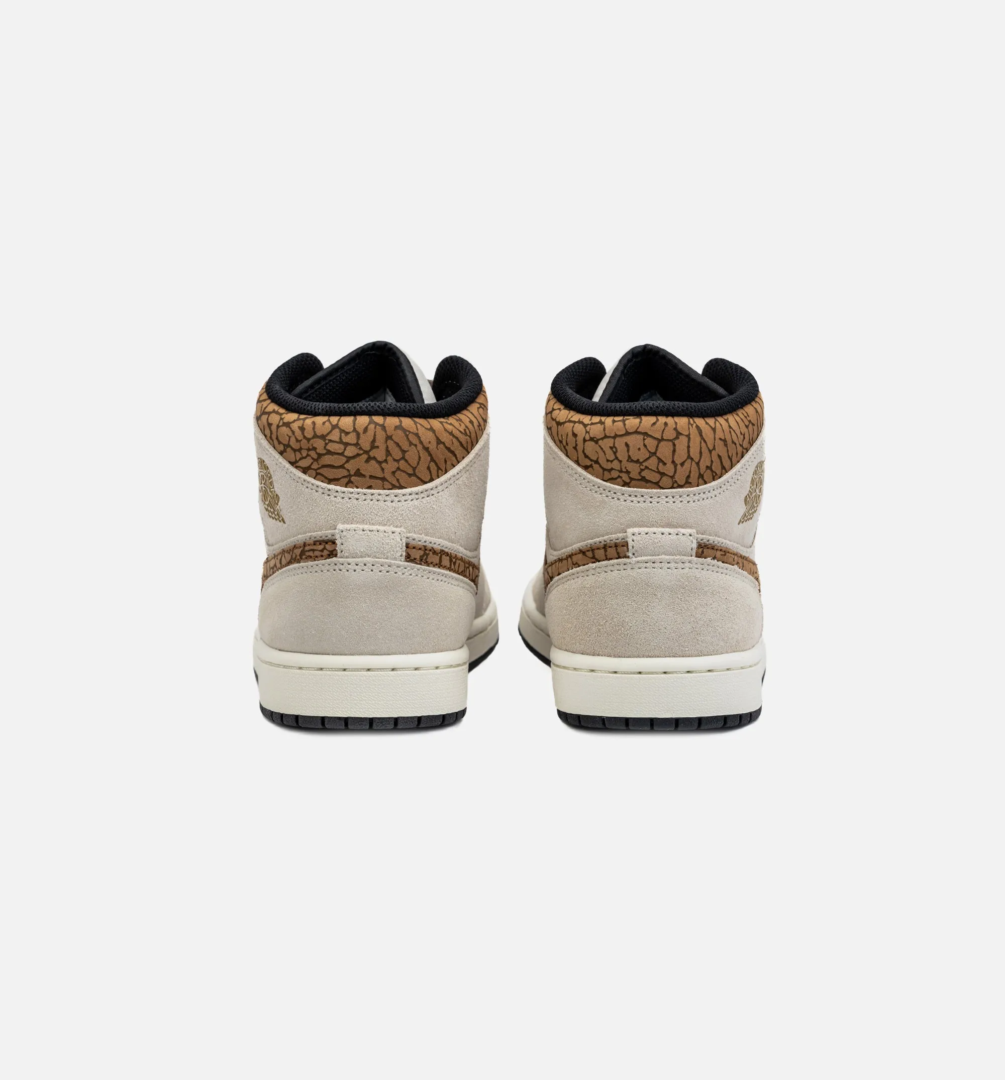 Air Jordan 1 Retro Mid SE Brown Elephant Mens Lifestyle Shoe - Light Orewood Brown/Metallic Gold sold by Nice Kicks Retail product image thumbnail 4
