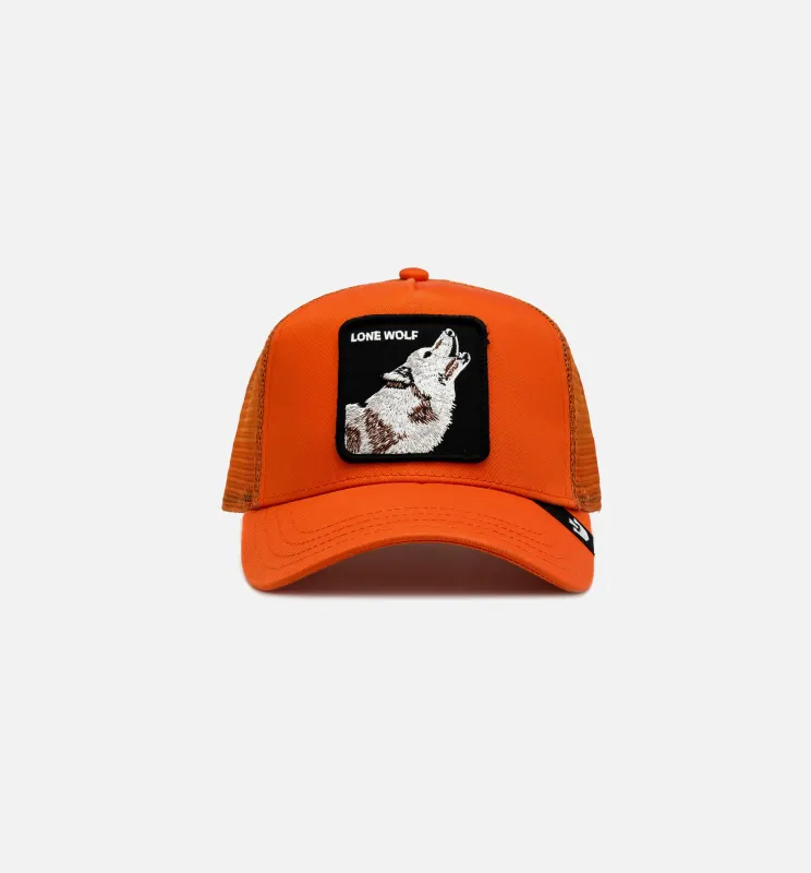 Lone Wolf Trucker Mens Hat - Orange sold by Nice Kicks Retail