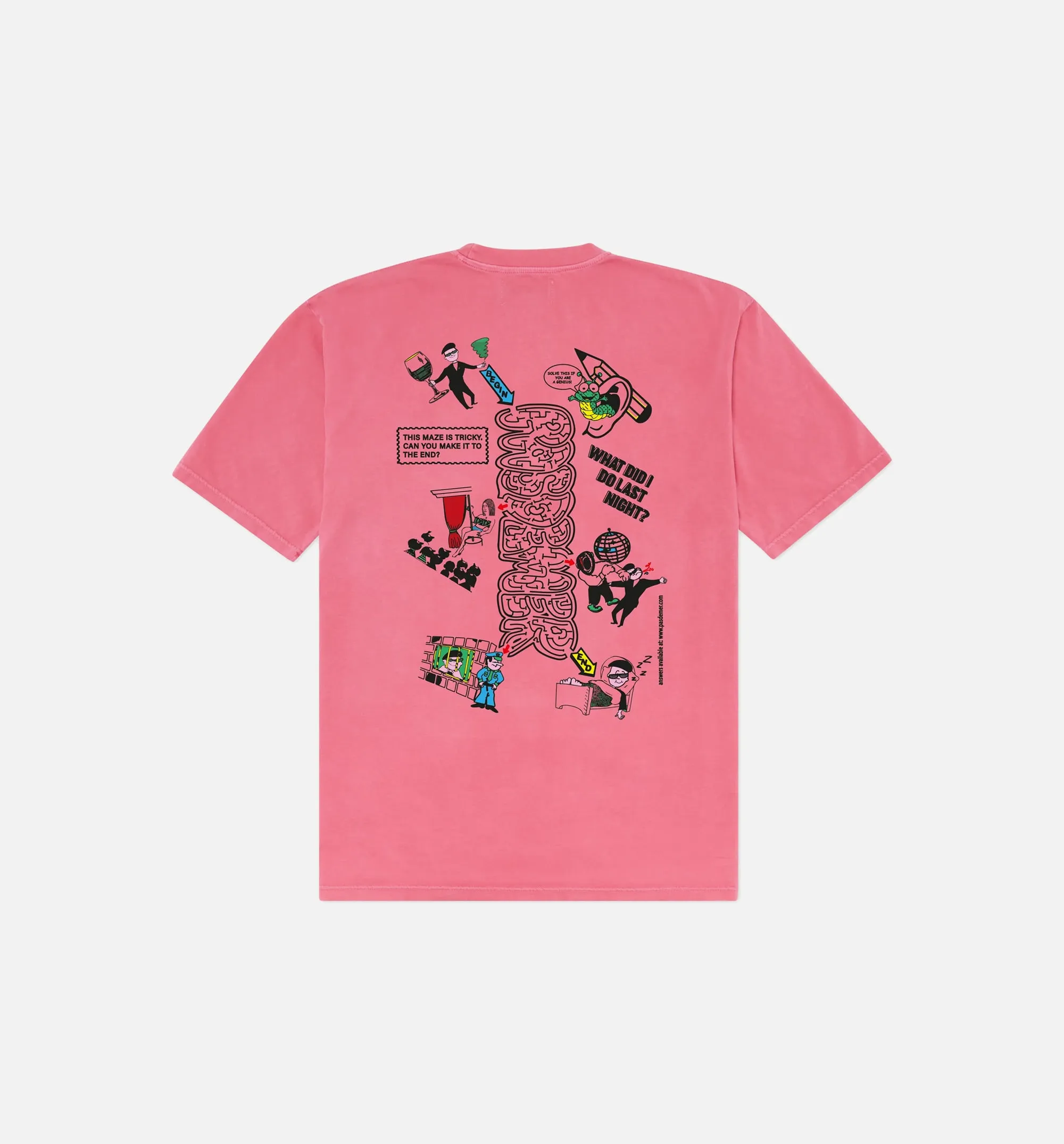 Hard Times Maze Mens Short Sleeve Shirt - Pink sold by Nice Kicks Retail product image thumbnail 2