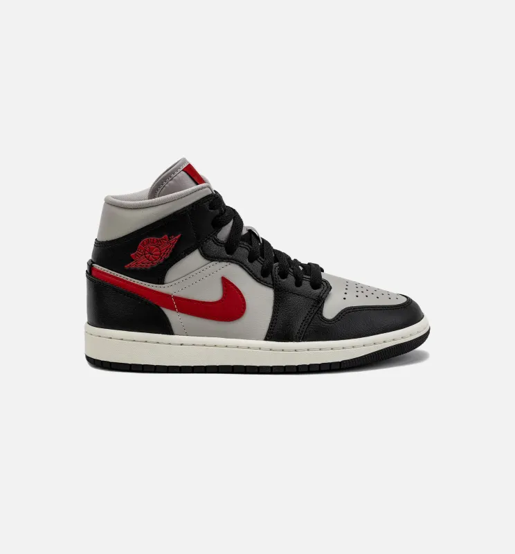 Air Jordan 1 Retro Mid Womens Lifestyle Shoe - Black/Red made by Jordan