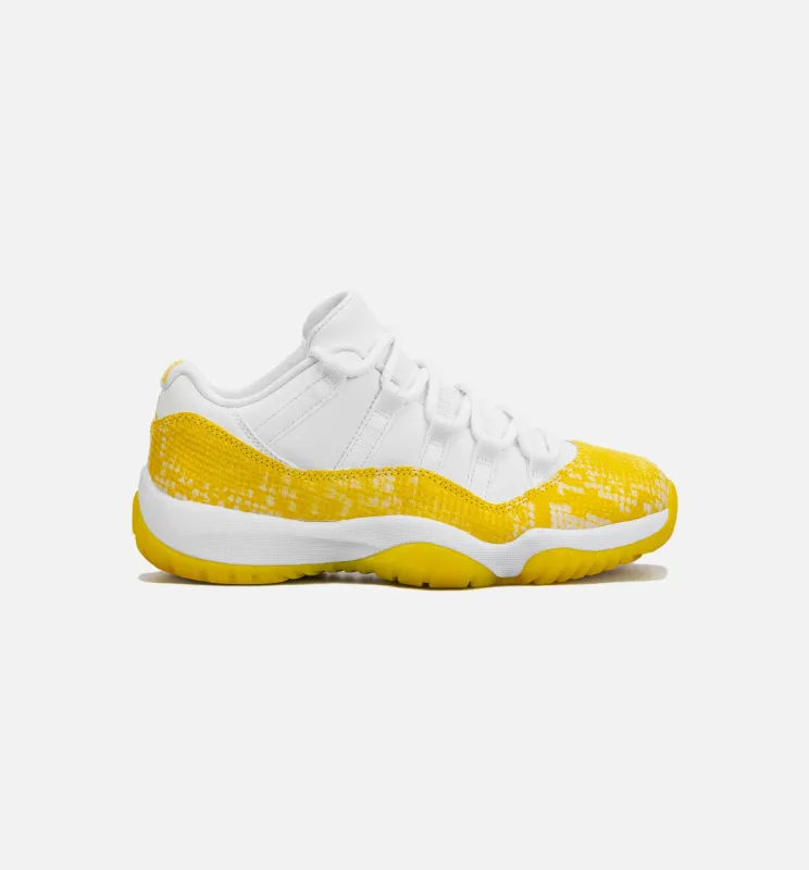 Air Jordan 11 Retro Low Yellow Snakeskin Womens Lifestyle Shoe - Yellow/White made by Jordan