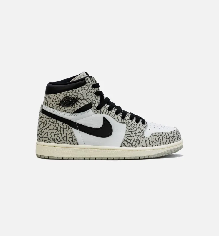 Air Jordan 1 Retro White Cement Mens Lifestyle Shoe - White/Grey made by Jordan