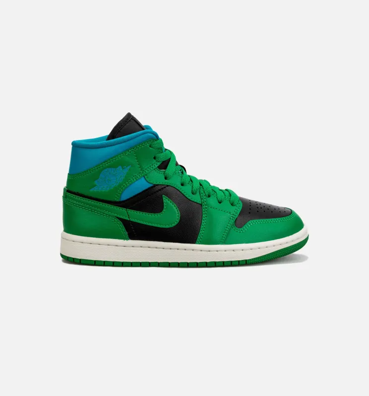 Air Jordan 1 Retro Mid Womens Lifestyle Shoe - Green/Blue made by Jordan