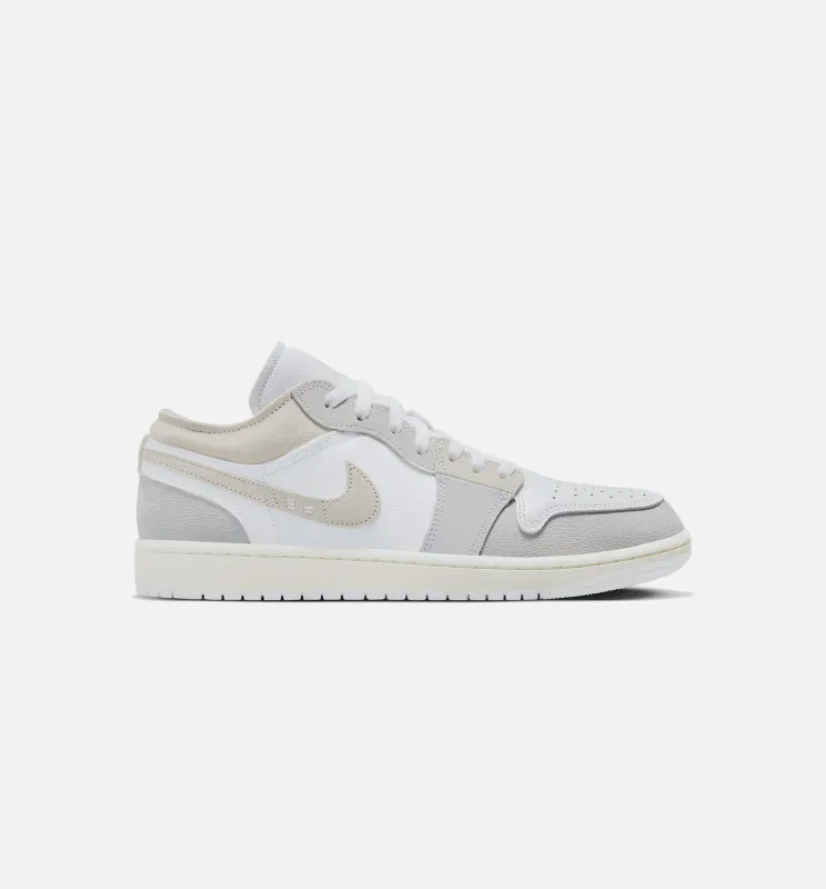 Air Jordan 1 Retro Low Craft Tech Grey Mens Lifestyle Shoe - Beige/Grey made by Jordan