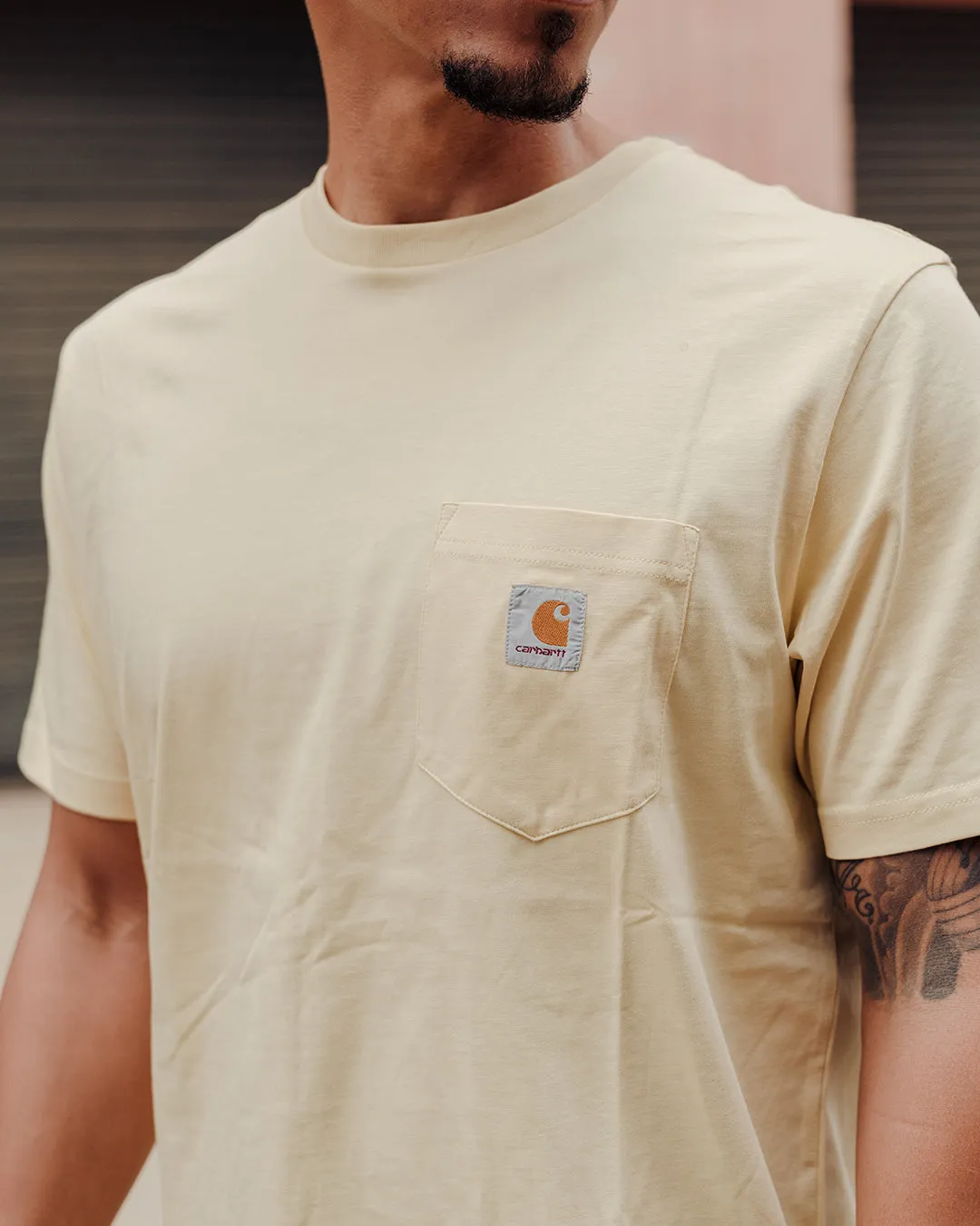 Pocket Mens Short Sleeve Shirt - Yellow sold by Nice Kicks Retail product image thumbnail 2