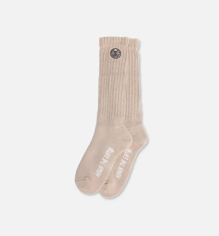 HTG Slouch Mens Socks - Beige made by Nice Kicks Retail