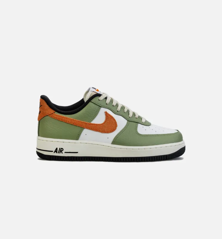 Air Force 1 '07 Oil Green Mens Lifestyle Shoe - Green/Orange made by Nike