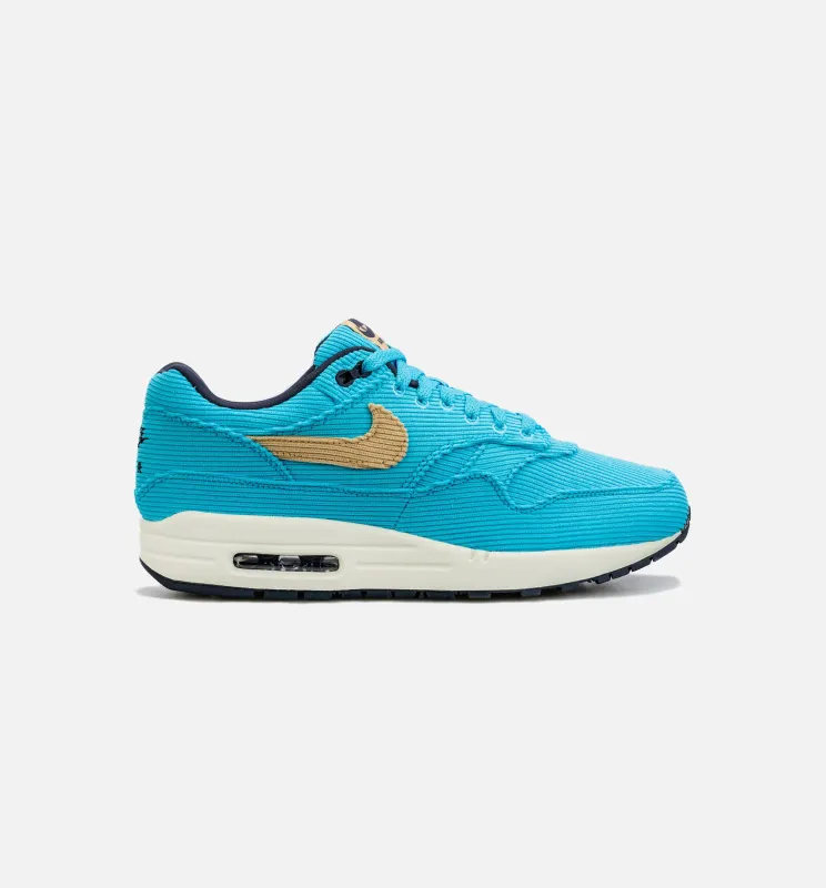 Air Max 1 Corduroy Baltic Blue Mens Lifestyle Shoe - Blue made by Nike