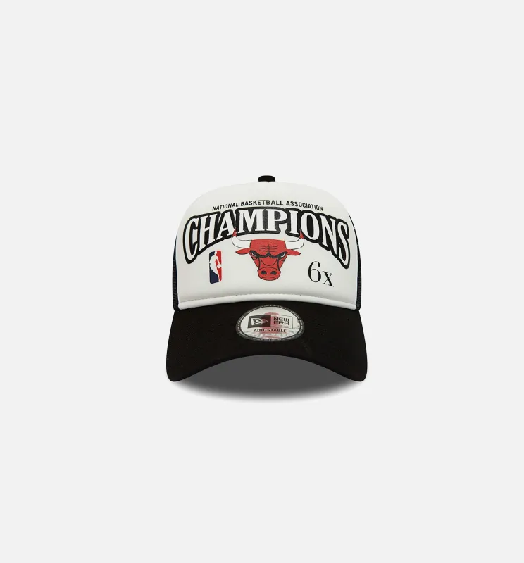 Chicago Bulls Champions Trucker Mens Hat - Black/White made by New Era