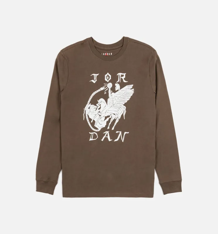 Jordan Artist Series by Umar Rashid Mens Long Sleeve Shirt - Brown sold by Nice Kicks Retail