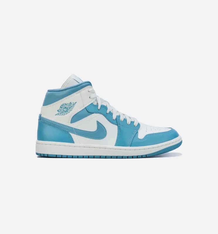 Air Jordan 1 Mid University Blue Womens Lifestyle Shoe - Blue/White made by Jordan