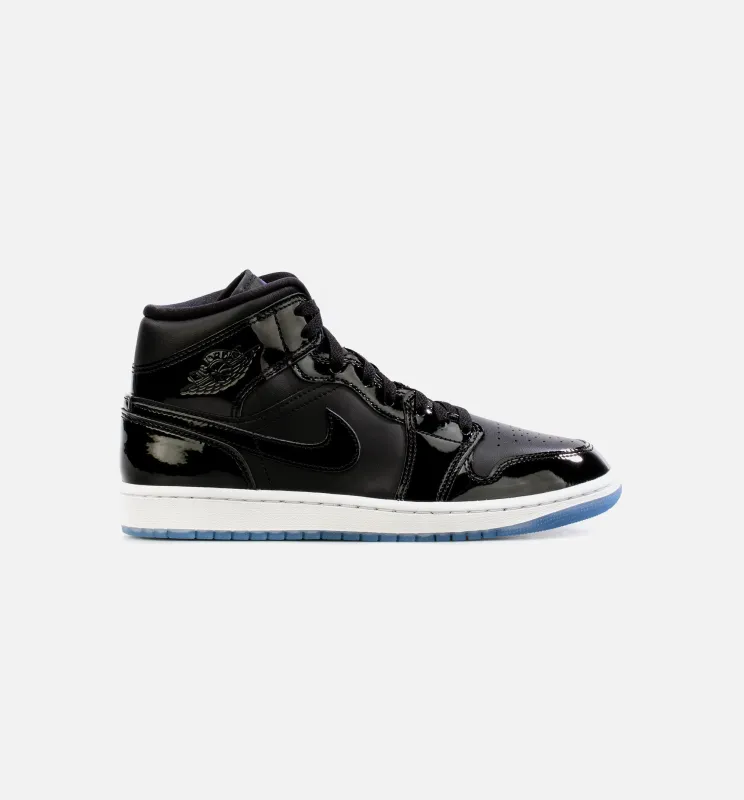 Air Jordan 1 Mid Space Jam Mens Lifestyle Shoe - Black made by Jordan