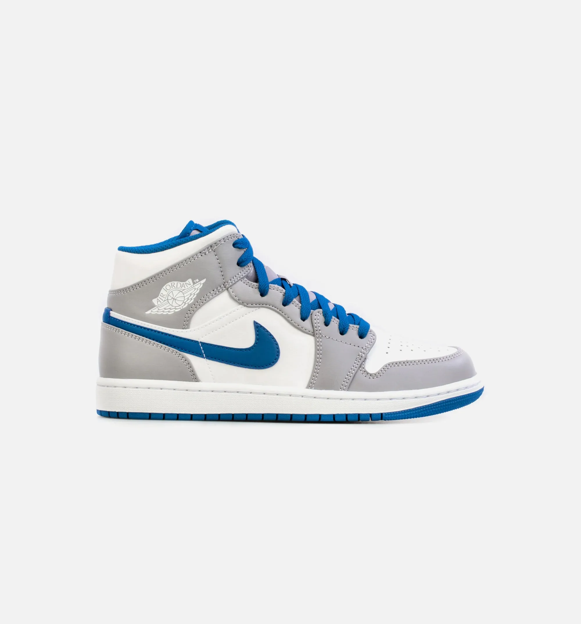 Air Jordan 1 Mid True Blue Mens Lifestyle Shoe - Grey/Blue sold by Nice Kicks Retail