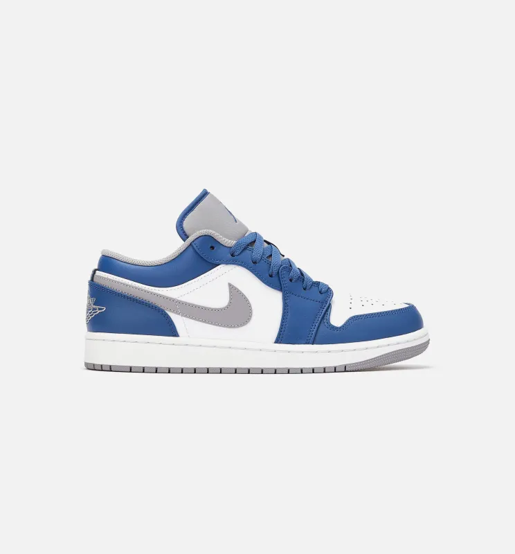 Air Jordan 1 Low True Blue Mens Lifestyle Shoe - White/Blue made by Jordan